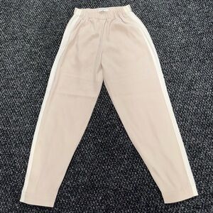 Babaton Aritzia Tapered Jogger Pants XXS Blush Pink Elastic Waist Stripe